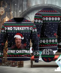 No Turkey Merry Quotes British TV Series Ugly Christmas Sweater Gift For Men Women