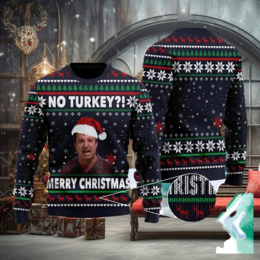 No Turkey Merry Quotes British TV Series Ugly Christmas Sweater Gift For Men Women