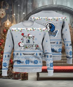 Dallas Mavericks Snoopy Christmas Light Woodstock Snoopy Ugly Christmas Sweater 3D Printed Men And Women Holiday Gift