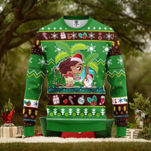 Moana Green Amazing Gift Ugly Christmas 3D Sweater Christmas Gift For Men And Women