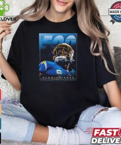 Derwin James Los Angeles Chargers 500 career tackles since the turn of the century shirt