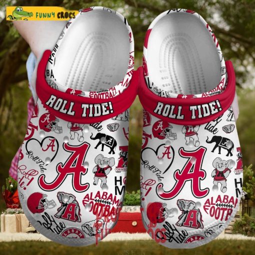 ALabama Crimson Roll Tide Football Crocs For Adults