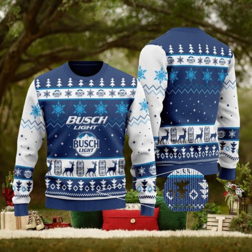 Busch Light Christmas Ugly Wool Knitted Sweater