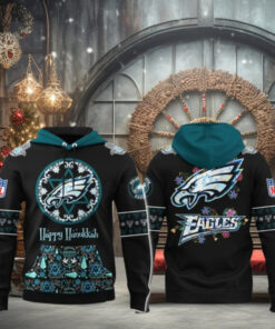 Philadelphia Eagles Happy Hanukkah Holiday 2024 Hoodie