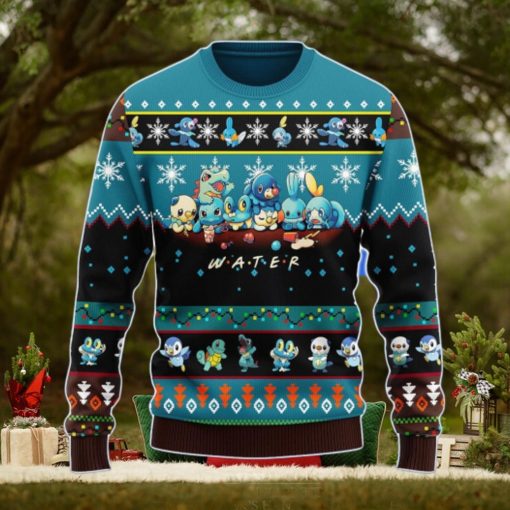 Pokemon Water Ugly Christmas Sweater Anime Men And Women Christmas Gift