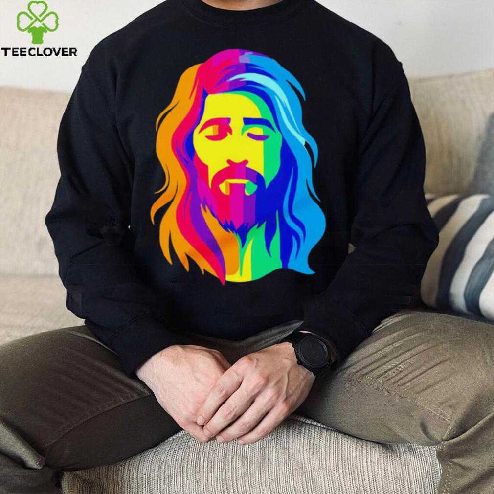 LGBTQ Jesus loves us all colorful shirt LGBTQ Jesus loves us all colorful shirt