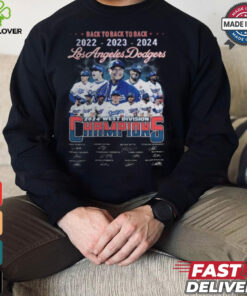 Los Angeles Dodgers 2024 West Division Champs Back To Back To Back T Shirt