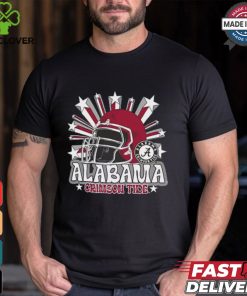 Image One Men's Alabama Crimson Tide Grey Helmet Star T Shirt