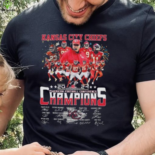 kansas City Chiefs AFC American Football Conference Champions 2024 Signatures Shirt