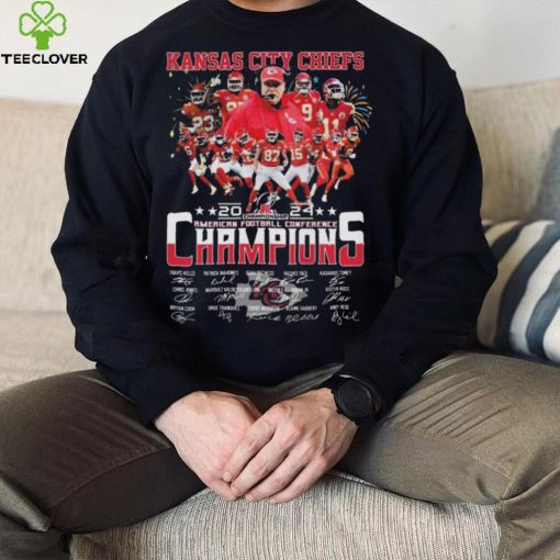 kansas City Chiefs AFC American Football Conference Champions 2024 Signatures Shirt