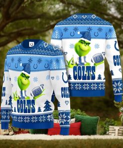 Indianapolis Colts Grinch Ugly Christmas Sweater Xmas 3D Printed Christmas Sweater Gift