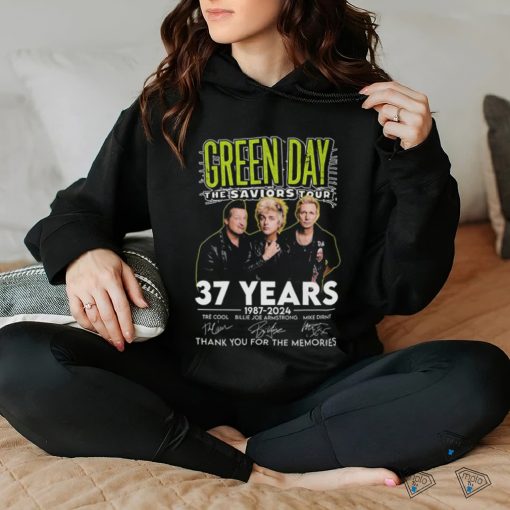 Official official Green Day The Saviors Tour 37 Years 1987 2024 Thank You For The Memories Signatures Shirt