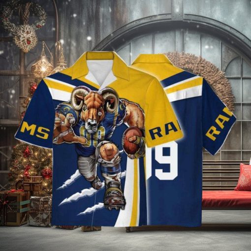 Personalized Unisex Hawaiian Shirt Los Angeles Rams Football Team 3D Apparel For Men Women