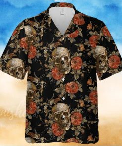 Skull Rose Hawaiian Shirt Made In Hawaii Summer Shirt Beach Shir