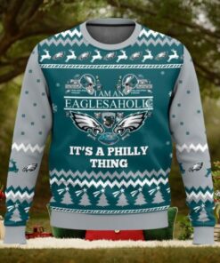 I Am An Eaglesaholic It’s A Philly Thing Ugly Christmas Sweater