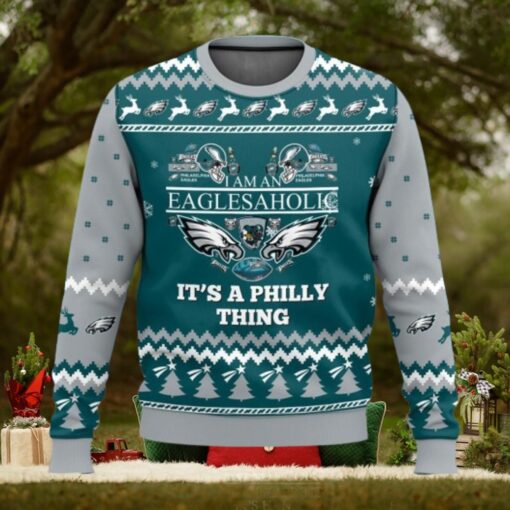 I Am An Eaglesaholic It’s A Philly Thing Ugly Christmas Sweater