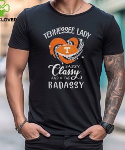 Official Tennessee Volunteers Lady Sassy Classy And A Tad Badassy Diamond Heart T Shirt