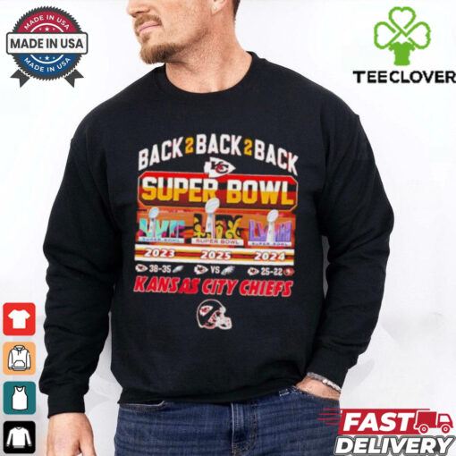 Chiefs Back 2 Back 2 Back Super Bowl LIX shirt