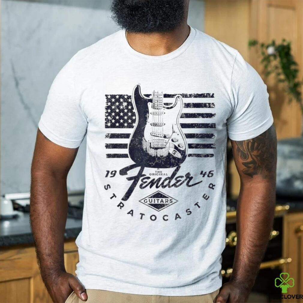 Guitar X The Original Fender Stratocaster American flag logo shirt Guitar X The Original Fender Stratocaster American flag logo shirt
