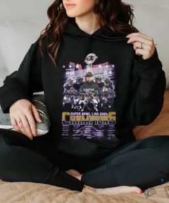 Baltimore Ravens Super Bowl LVIII 2024 Champions Signatures T Shirt