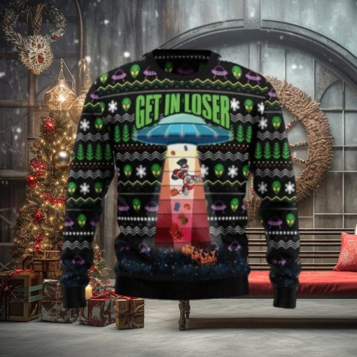 Alien Get In Loser Funny Christmas Gift Xmas Ugly Christmas Sweater