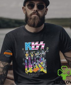 KISS Destroyer Flocked Blacklight Graphics Design T Shirt