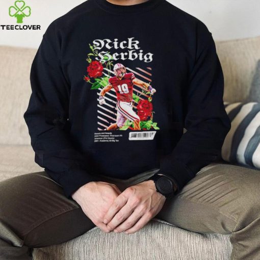 Nick Herbig Wisconsin Badgers number 19 football player art hoodie, sweater, longsleeve, shirt v-neck, t-shirt