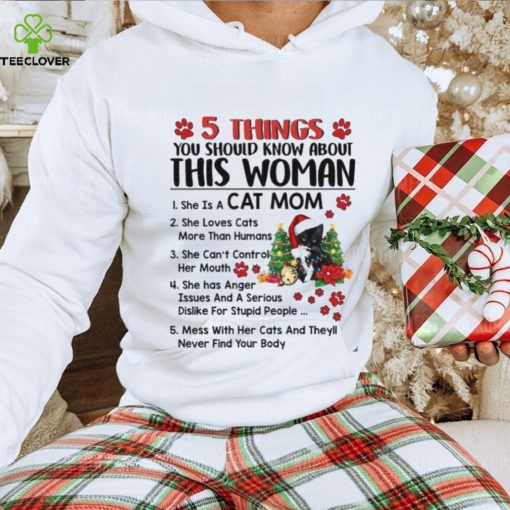 This Woman Loves Cats and Christmas Shirt