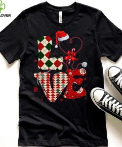 Nurse Christmas With Santa Hat Stethoscope Rn Icu Nursing Shirt