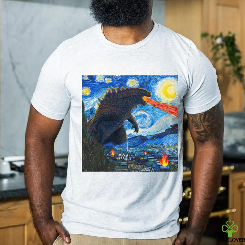 Starry night godzilla 2023 t shirt Starry night godzilla 2023 t shirt