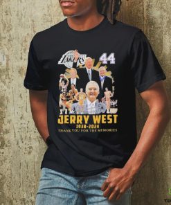 lakers 44 jerry west 1938 2024 thank you for the memories signatures shirt