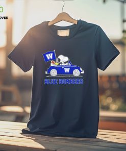 Snoopy drive a car Blue Bombers football flag logo gift hoodie, sweater, longsleeve, shirt v-neck, t-shirt