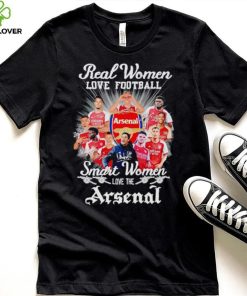 Men’s Real women love football smart women love the Arsenal signatures shirt