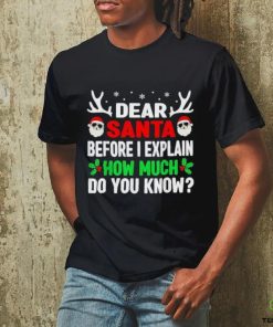 Funny Christmas Shirts Kids Adults Dear Santa I Can Explain T Shirt