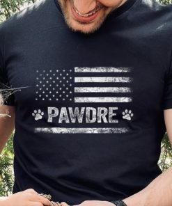Mens Pawdre Best Dog Dad Ever US Flag Dog Paw Tee Dog Lover T Shirt