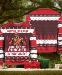 Mike Tyson Everyone Has A Plan Until They Get Punched in the Mouth Ugly Christmas Sweater