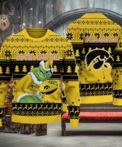 lowa State Cyclones Grinch Ugly Christmas Sweater