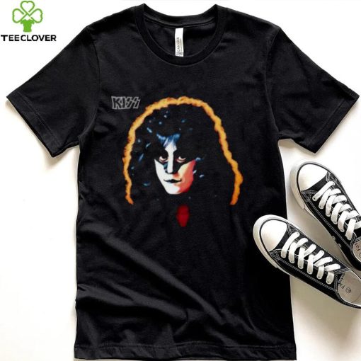 Eric Carr Kiss Band Unisex Vintage Short Sleeve Black Cotton T Shirt