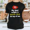 Kansas City Chiefs football my ideal weight is Travis Kelce on top of me logo hoodie, sweater, longsleeve, shirt v-neck, t-shirt