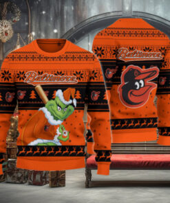 Baltimore Orioles Grinch Christmas Ugly Sweater