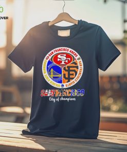 San Francisco city of Champions San Francisco 49ers San Francisco Giants Golden State Warriors 3 teams sports circle logo shirt 3 San Francisco city of Champions San Francisco 49ers San Francisco Giants Golden State Warriors 3 teams sports circle logo shirt