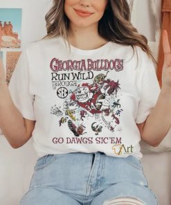 Georgia Bulldogs Run Wild Through The SEC Go Dawgs Sic ‘Em Shirt