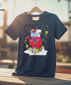Houston Texans Santa Snoopy Brings Christmas To Town Shirt