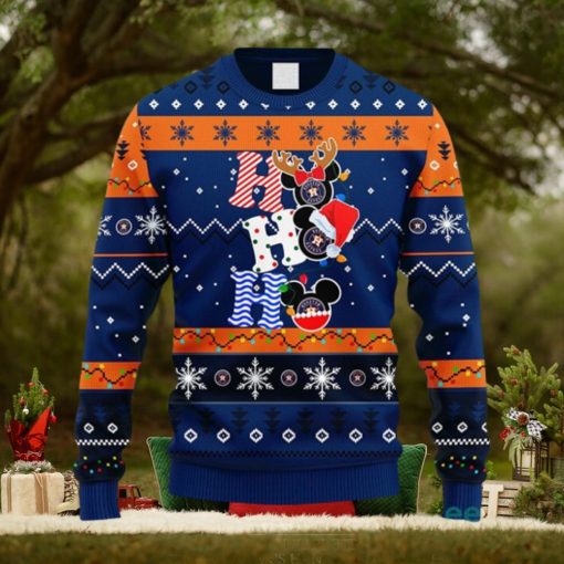 MLB Houston Astros HoHoHo Mickey Christmas Ugly 3D Sweater For Men And Women Gift Ugly Christmas