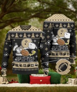 Cute Saints Snoopy Ugly Christmas Sweater 3D Printed Men And Women Holiday Gift