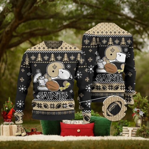 Cute Saints Snoopy Ugly Christmas Sweater 3D Printed Men And Women Holiday Gift