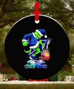 The Dallas Cowboys Santa Grinch trample down Commanders Giants and Eagles helmet ornament 1 The Dallas Cowboys Santa Grinch trample down Commanders Giants and Eagles helmet ornament