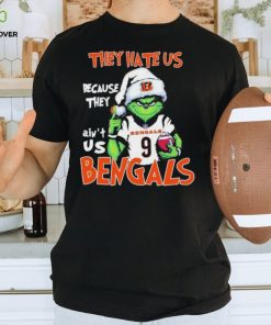 Joe Burrow Grinch They Hate Us Because They Ain’t Us Cincinnati Bengals Christmas Tshirt