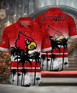 Louisville Cardinals Logo Coconut Tropical Hawaiian Shirt Beach Gift For Fans