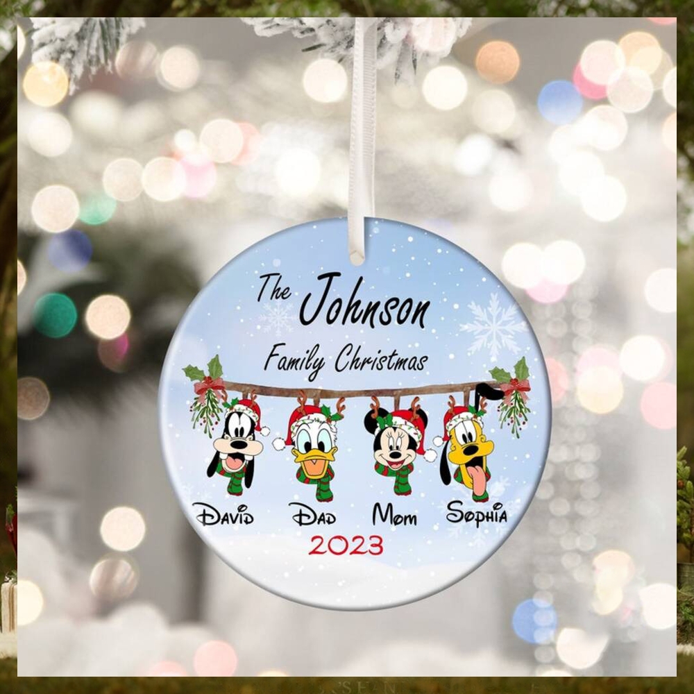 Personalized Christmas Disney Ceramic Ornament, Mickey and Friends Ornament, Personalized Christmas Disney Ceramic Ornament, Mickey and Friends Ornament,